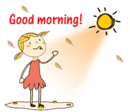 A Girl of Fall Season Stickers sticker #14732396