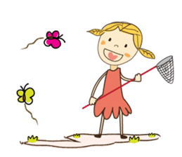 A Girl of Fall Season Stickers sticker #14732398