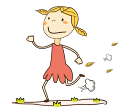 A Girl of Fall Season Stickers sticker #14732405