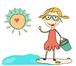 A Girl of Fall Season Stickers sticker #14732419