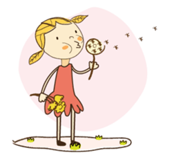 A Girl of Fall Season Stickers sticker #14732422