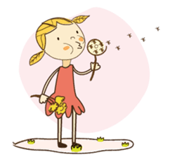 A Girl of Fall Season Stickers sticker #14732422