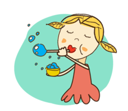 A Girl of Fall Season Stickers sticker #14732424