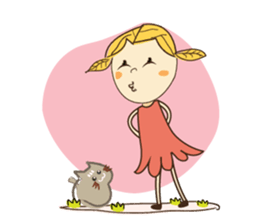 A Girl of Fall Season Stickers sticker #14732425