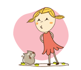 A Girl of Fall Season Stickers sticker #14732425