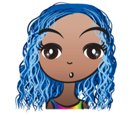 Blue hair Ava sticker #14733326