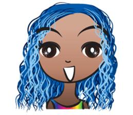 Blue hair Ava sticker #14733327