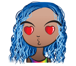 Blue hair Ava sticker #14733328