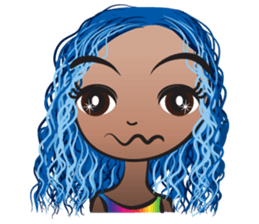 Blue hair Ava sticker #14733330