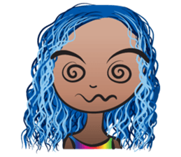 Blue hair Ava sticker #14733331