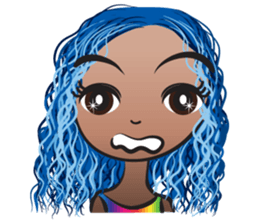 Blue hair Ava sticker #14733335