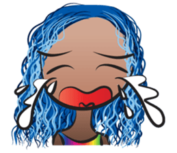 Blue hair Ava sticker #14733336