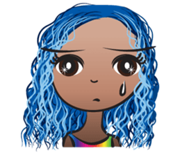Blue hair Ava sticker #14733337