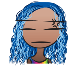 Blue hair Ava sticker #14733338