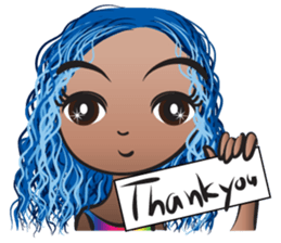 Blue hair Ava sticker #14733344