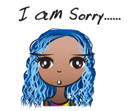 Blue hair Ava sticker #14733346