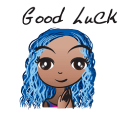 Blue hair Ava sticker #14733351