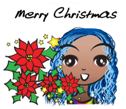 Blue hair Ava sticker #14733365