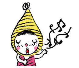 Yellow beanie Bon sticker #14733672