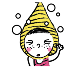 Yellow beanie Bon sticker #14733679