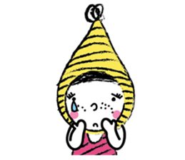 Yellow beanie Bon sticker #14733681