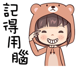 Bear Hood Girl sticker #14733862
