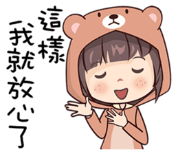 Bear Hood Girl sticker #14733863