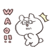 Abe bear AIUEO sticker #14734628