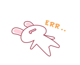 Pink rabbit boll sticker #14735038