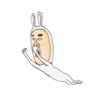 rabbit man 01 animation sticker #14735132