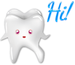 Shiny teeth sticker #14735662