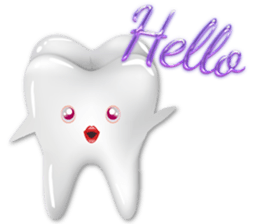 Shiny teeth sticker #14735663