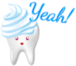 Shiny teeth sticker #14735674