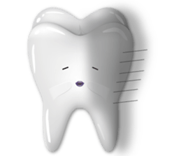 Shiny teeth sticker #14735682