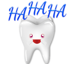 Shiny teeth sticker #14735686