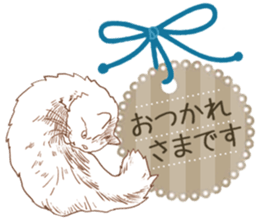 Scandinavian style cat sticker sticker #14736203