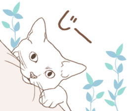 Scandinavian style cat sticker sticker #14736209