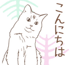 Scandinavian style cat sticker sticker #14736211
