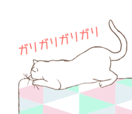 Scandinavian style cat sticker sticker #14736230