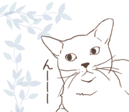 Scandinavian style cat sticker sticker #14736231