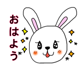 A sticker depicting everyday rabbits sticker #14737926