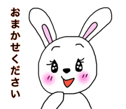 A sticker depicting everyday rabbits sticker #14737943