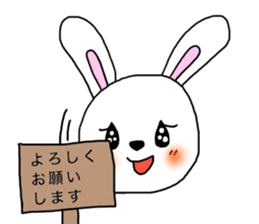 A sticker depicting everyday rabbits sticker #14737962