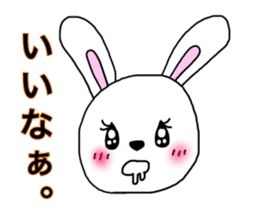 A sticker depicting everyday rabbits sticker #14737964