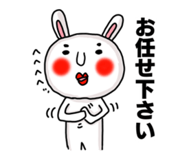 Sticker of MARO rabbit say the honorific sticker #14738149