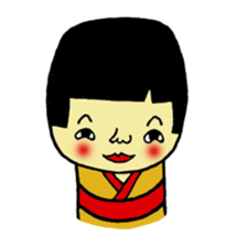 kawaii kokeshi sticker #14738442
