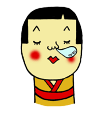 kawaii kokeshi sticker #14738444