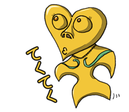 Clay figure girls sticker #14739744