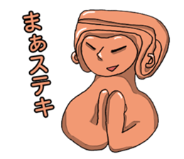 Clay figure girls sticker #14739746