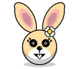 Hunny Bunnys Stickers - Rabbit Emoji sticker #14740223